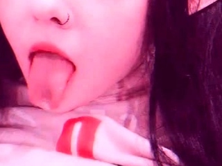 Cute curly brunette solo webcam masturbation